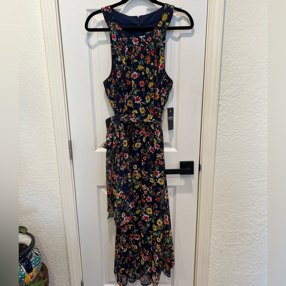 Chaps Twilight Floral Dress Size 16 NWT